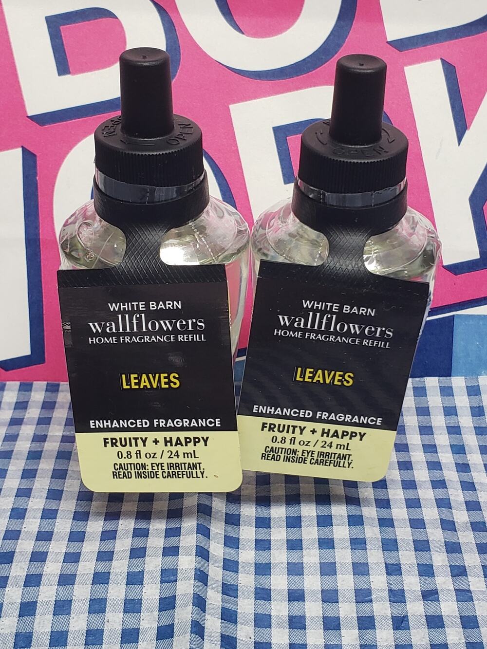BBW Leaves Enhanced FRUITY & HAPPY Wallflower Fragrance Refill | Set of 2